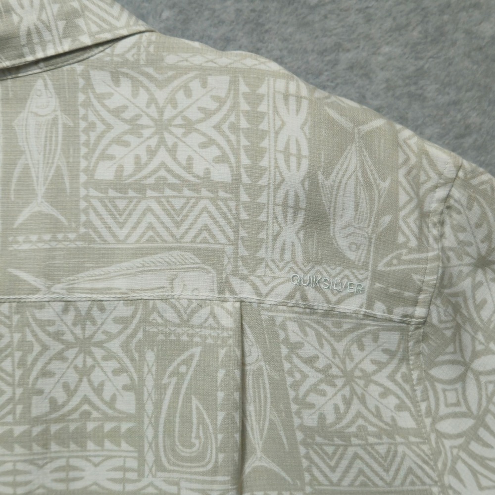 Quiksilver Waterman Collection Mens XXL Tailored Fit Hawaiian Shirt Tiki Camp - Picture 4 of 9